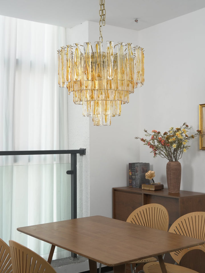 Golden Amber Murano Glass Chandelier - Vakkerlight