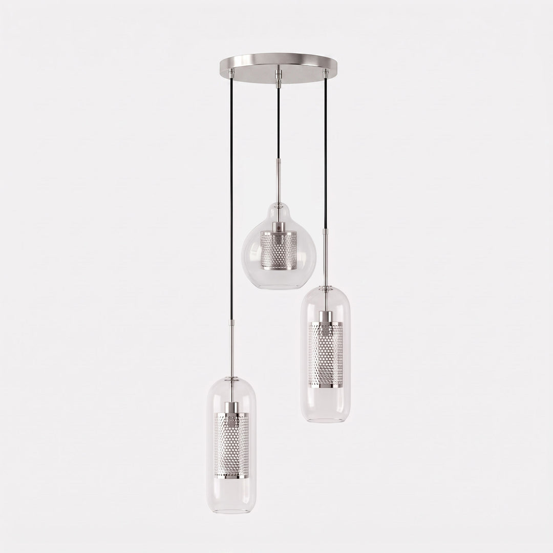 Gecombineerde Chiswick glazen hanglamp 