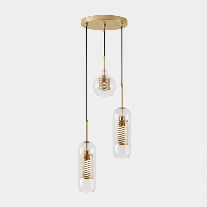 Gecombineerde Chiswick glazen hanglamp 