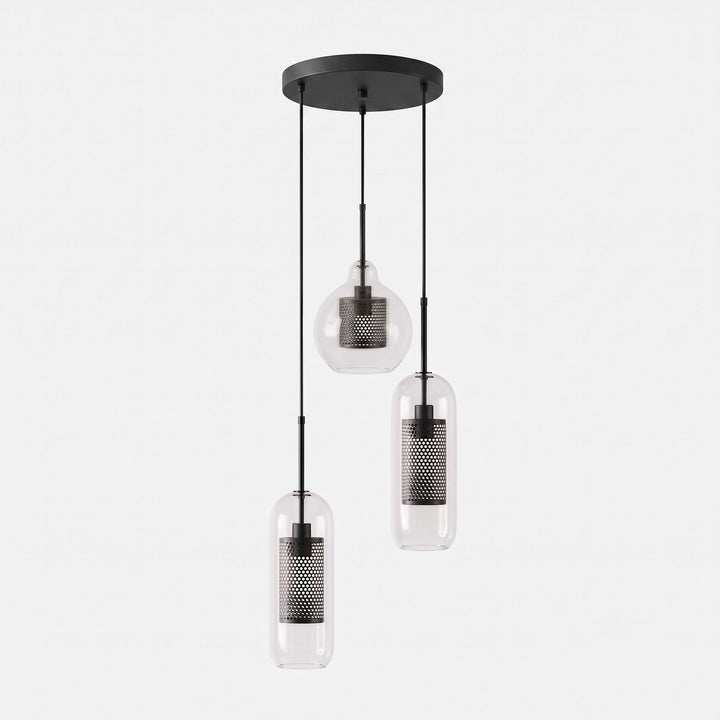 Gecombineerde Chiswick glazen hanglamp 