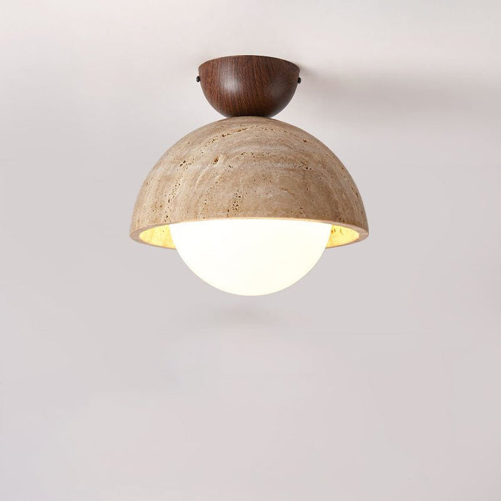 Flore Travertine Bud Ceiling Light - Vakkerlight