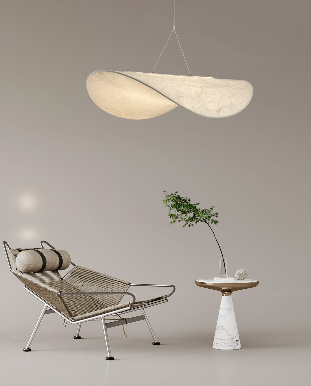 Tense Silk Pendant Light - Vakkerlight