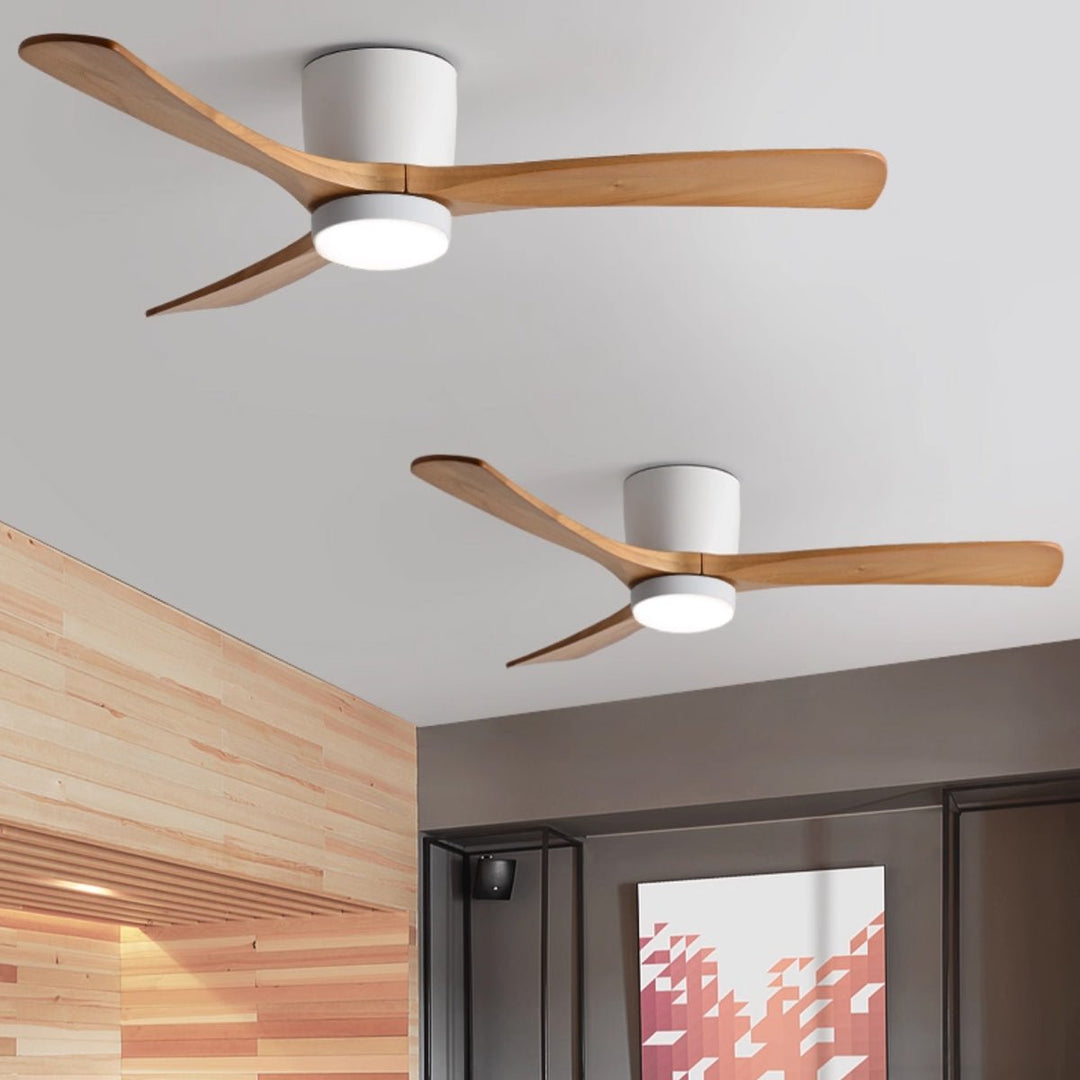 Nordic Wooden 42"/48"/52" Ceiling Fan Light - Vakkerlight