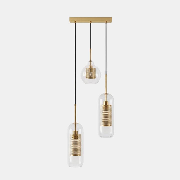 Gecombineerde Chiswick glazen hanglamp 