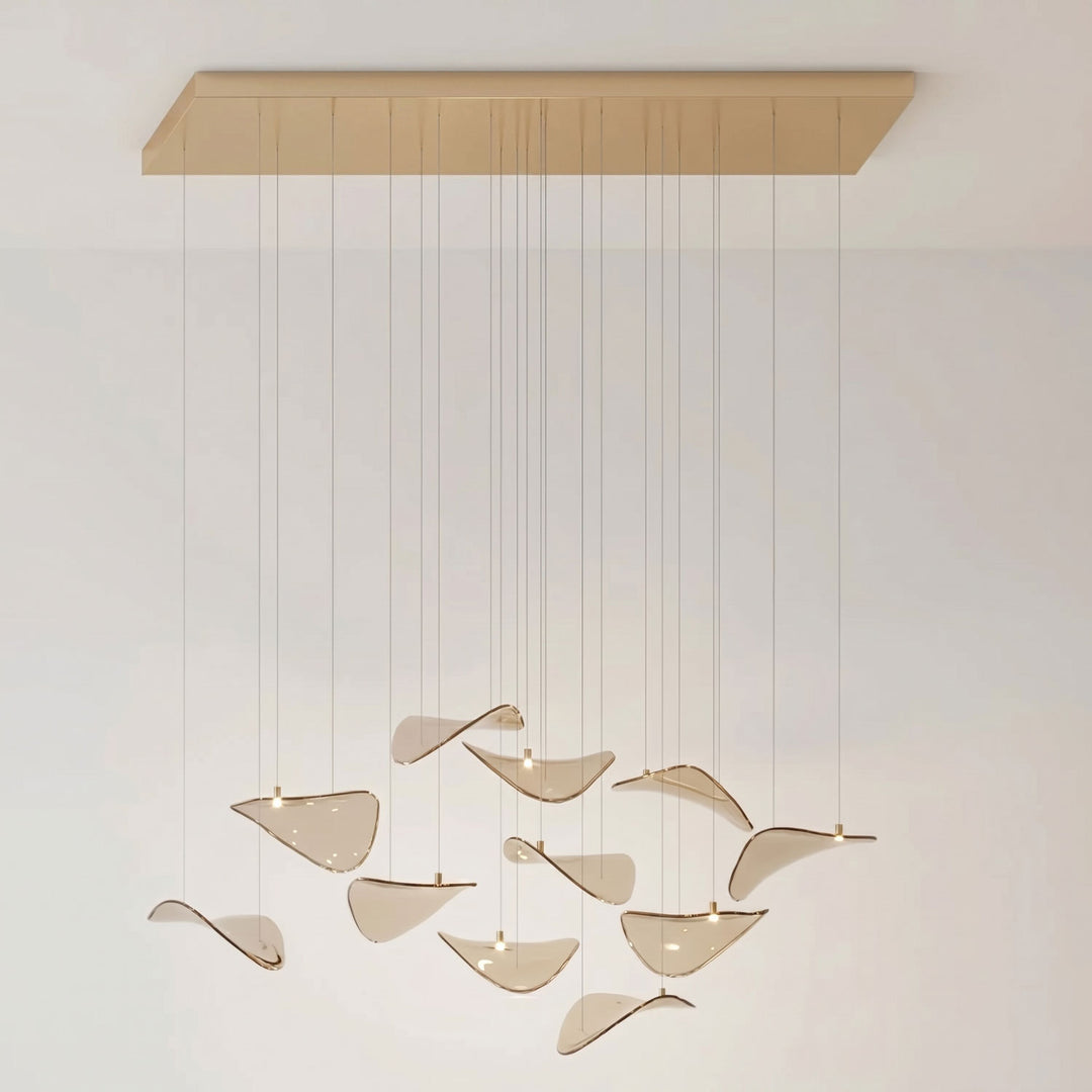 Wave Floating Leaf Chandelier