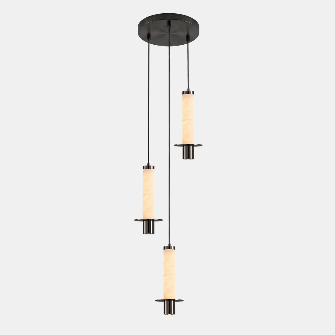 Cylindrical Plinth Alabaster Pendant Lamp - Vakkerlight