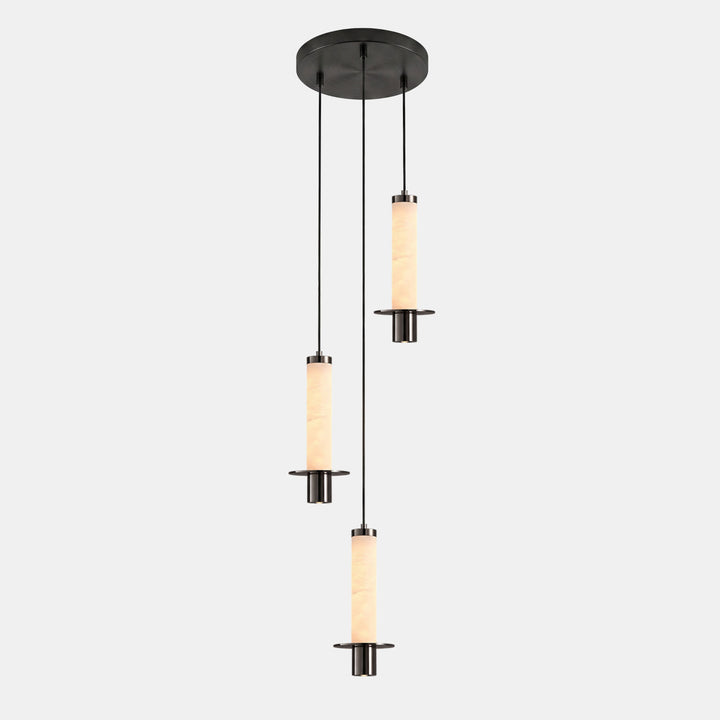 Cylindrical Plinth Alabaster Pendant Lamp - Vakkerlight