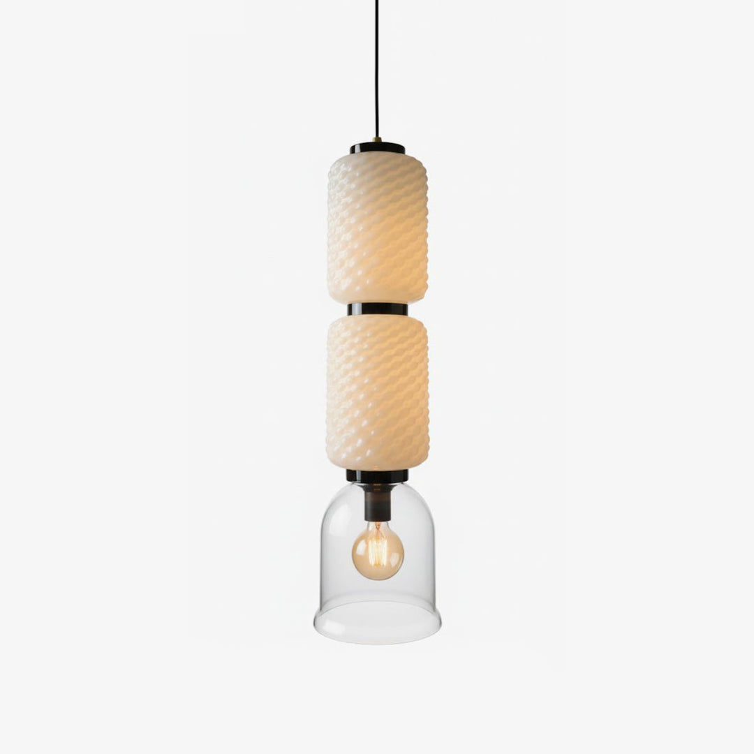 Textured Layered Glass Pendant Light - Vakkerlight