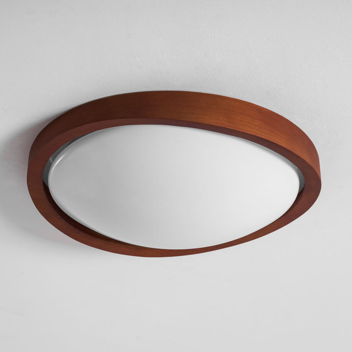 Walnut Curved Edge Ceiling Light - Vakkerlight