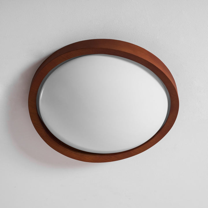 Walnut Curved Edge Ceiling Light - Vakkerlight