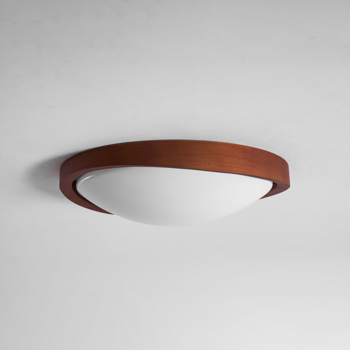 Walnut Curved Edge Ceiling Light - Vakkerlight