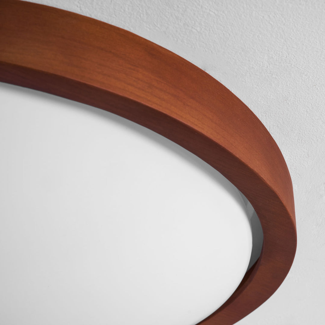 Walnut Curved Edge Ceiling Light - Vakkerlight
