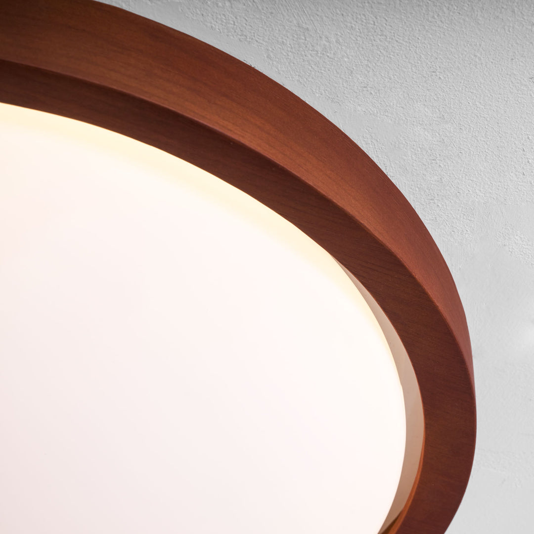 Walnut Curved Edge Ceiling Light - Vakkerlight