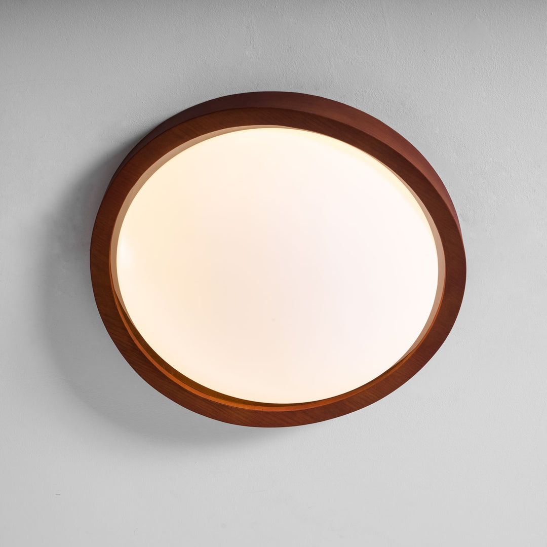 Walnut Curved Edge Ceiling Light - Vakkerlight