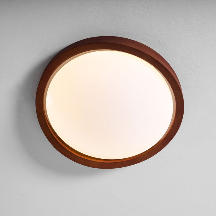 Walnut Curved Edge Ceiling Light - Vakkerlight
