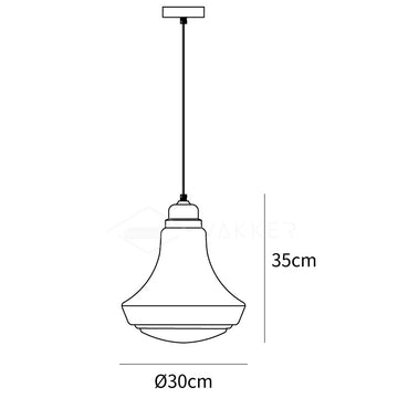 Schoolhouse Pendant Light — Dimension drawings 1