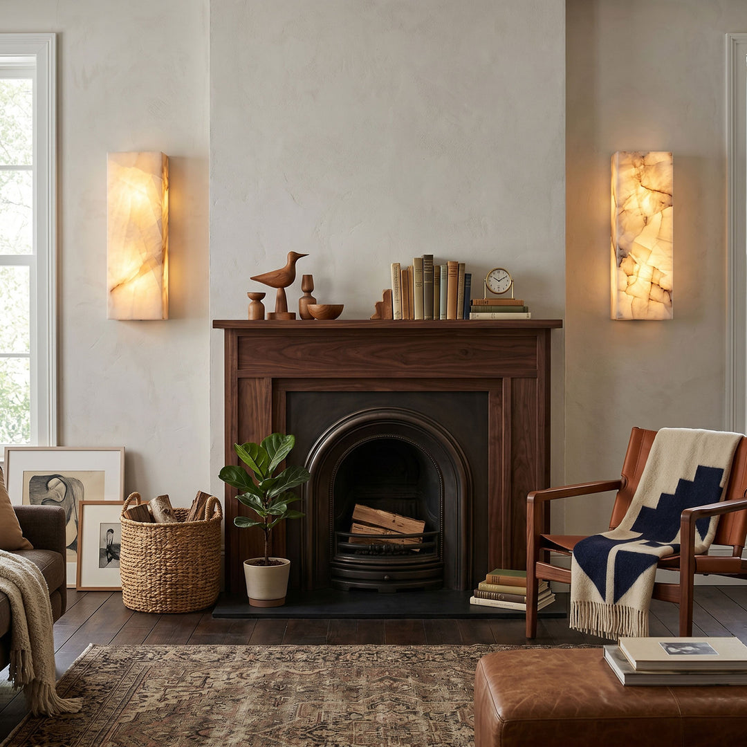 Rectangular Alabaster Wall Sconce - Vakkerlight