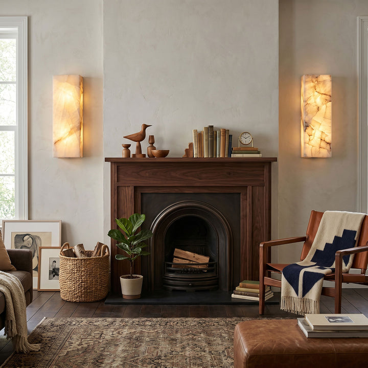 Rectangular Alabaster Wall Sconce - Vakkerlight