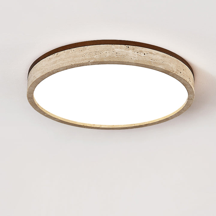 Travertine Halo Round Ceiling Lamp - Vakkerlight