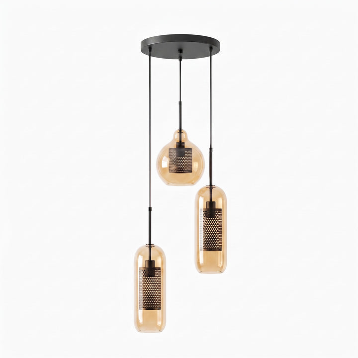 Gecombineerde Chiswick glazen hanglamp 