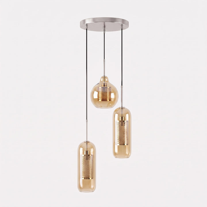 Gecombineerde Chiswick glazen hanglamp 