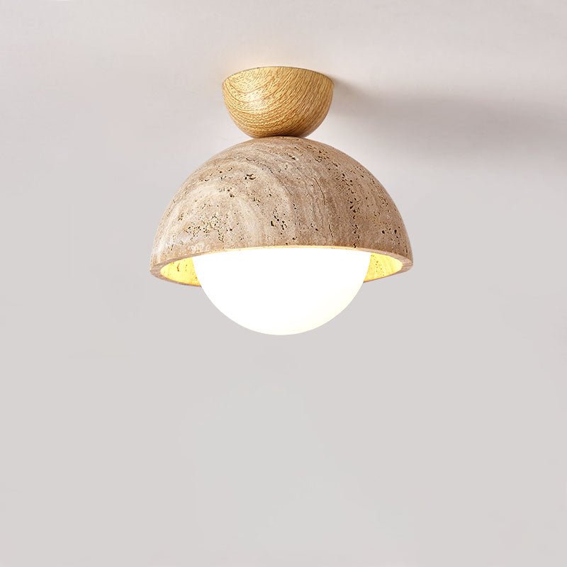 Flore Travertine Bud Ceiling Light - Vakkerlight