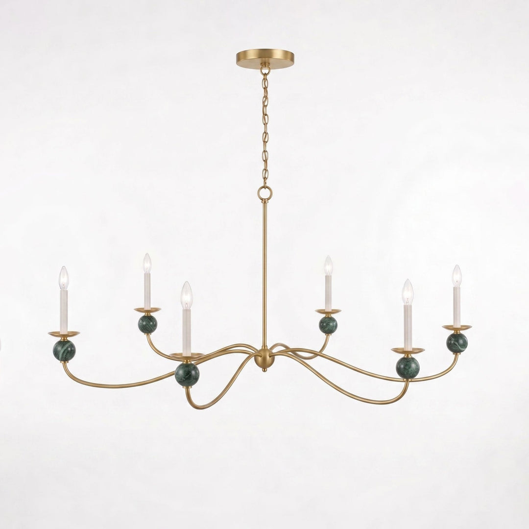 Meander Brass Chandelier - Vakkerlight