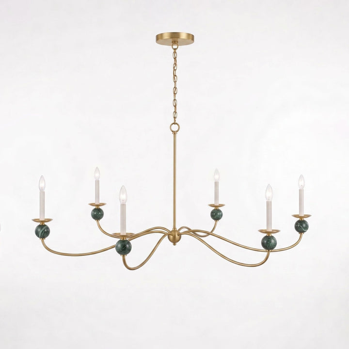 Meander Brass Chandelier - Vakkerlight