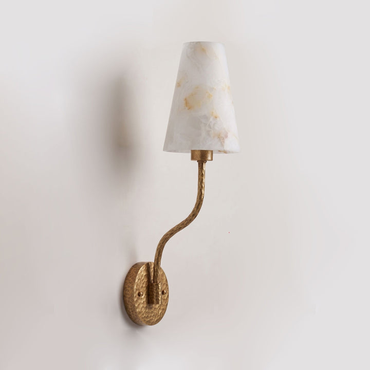 Corwin Hammered Brass Cone Sconce - Vakkerlight