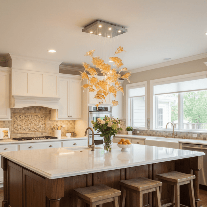 Multicolor Crystal Maple Leaf Chandelier - Vakkerlight