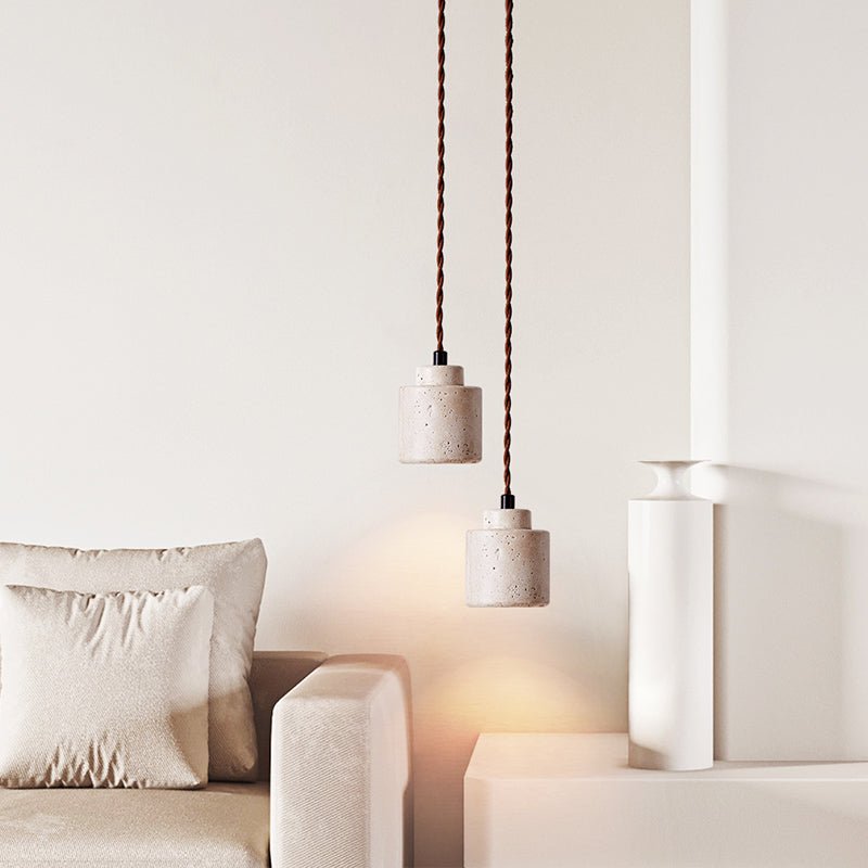 Elemental Travertine Mini Pendant Lamp - Vakkerlight