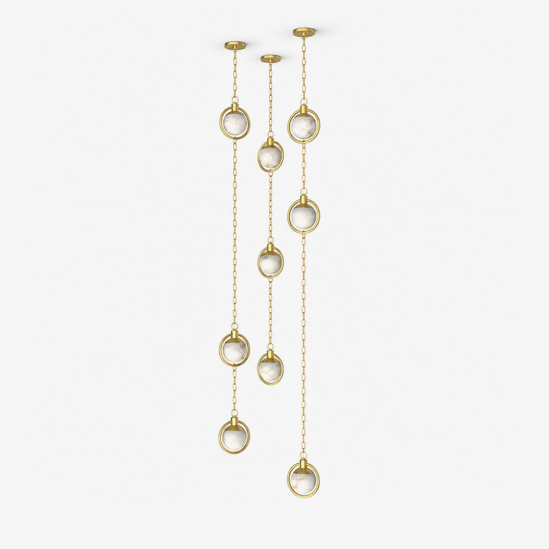 Alabaster Orb Chain Pendant Lamp - Vakkerlight