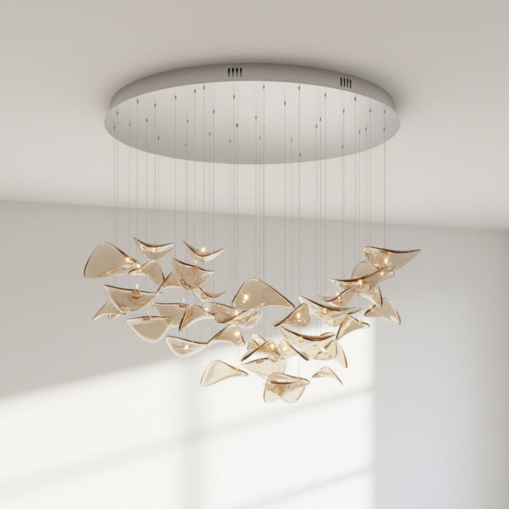Wave Floating Leaf Chandelier - Vakkerlight