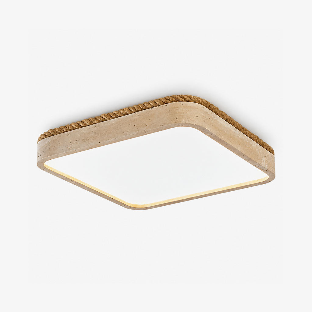 Casement Travertine Flush Mount Light