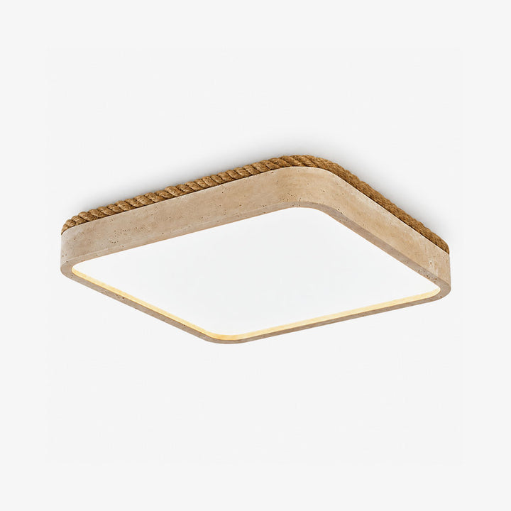 Casement Travertine Flush Mount Light