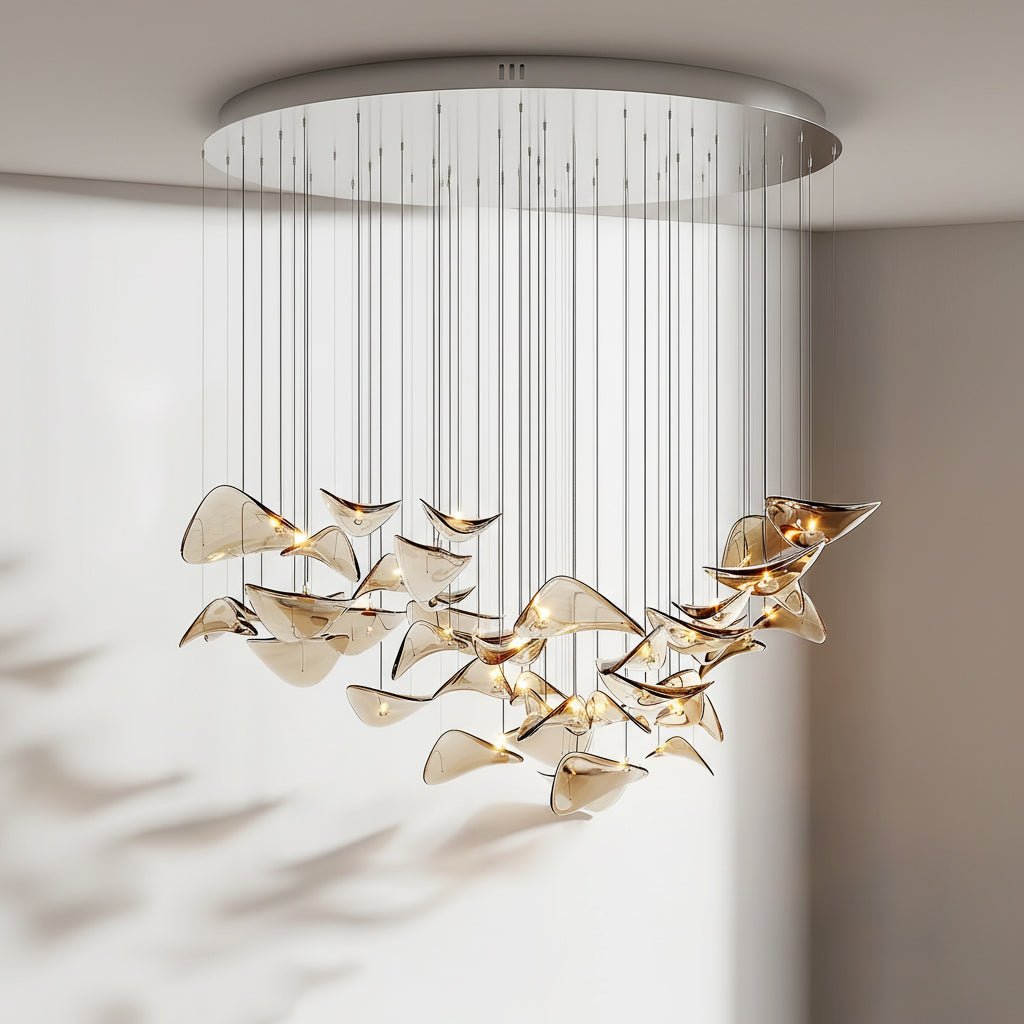 Wave Floating Leaf Chandelier - Vakkerlight