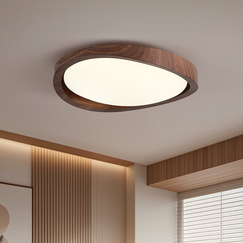 Walnut Curved Edge Ceiling Light - Vakkerlight