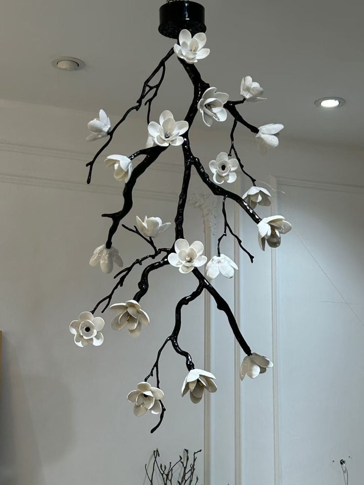 Large Long Branch Flower Chandelier - Vakkerlight