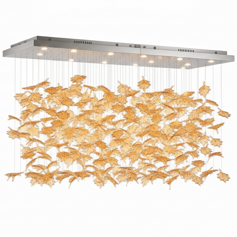 Multicolor Crystal Maple Leaf Chandelier - Vakkerlight