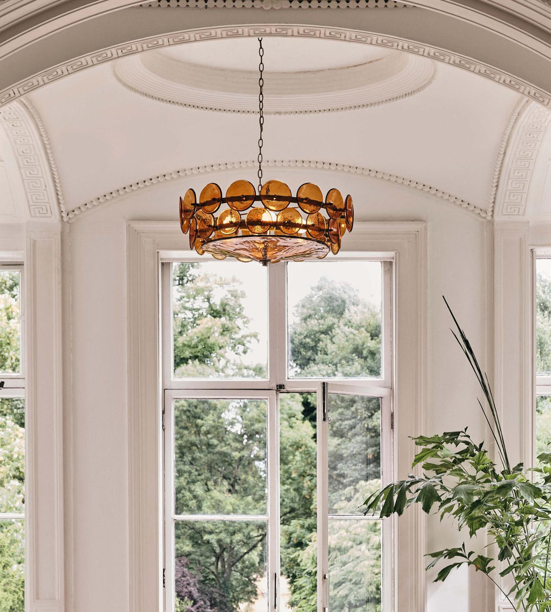 Solaris Disc Murano Chandelier - Vakkerlight