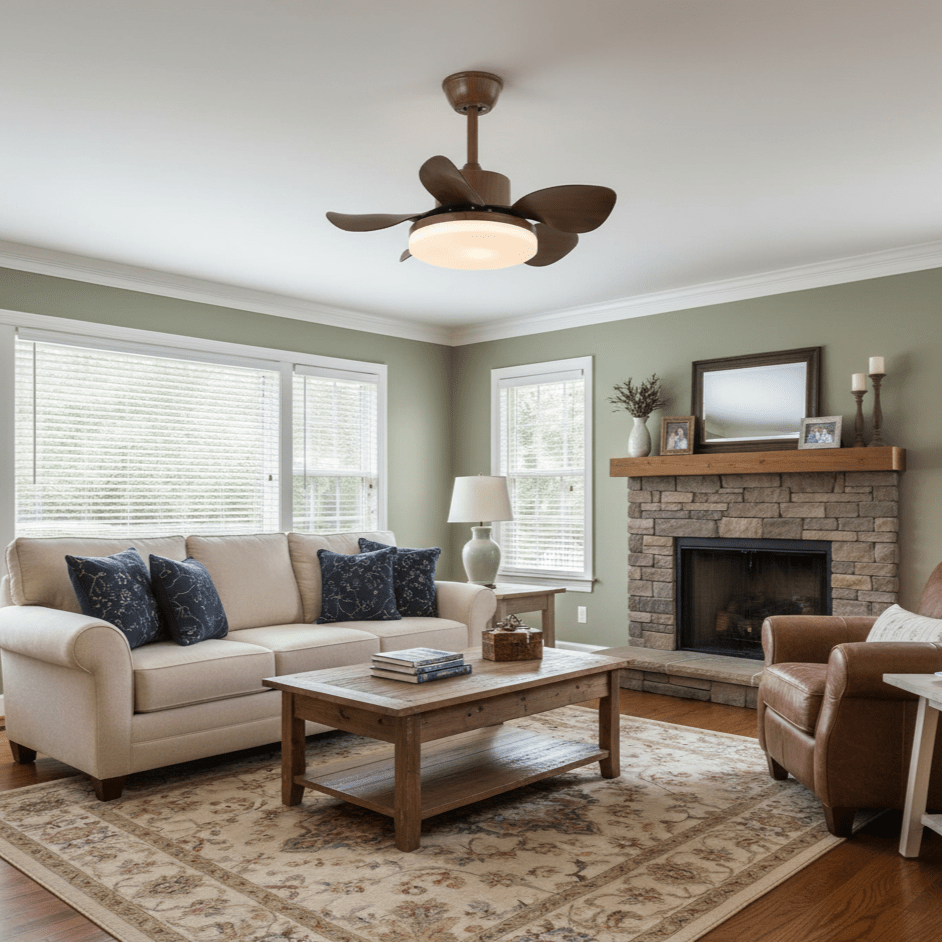 Terra Walnut Ceiling Fan Light - Vakkerlight