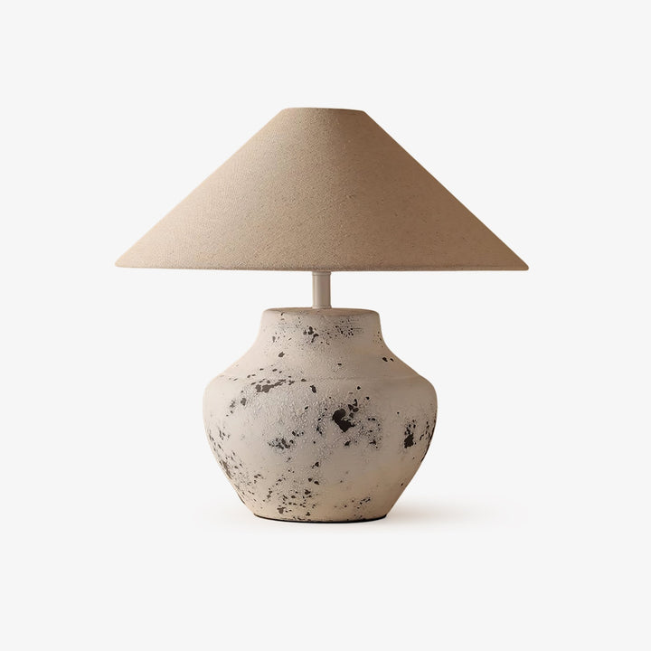 Distressed White Ceramic Table Lamp - Vakkerlight