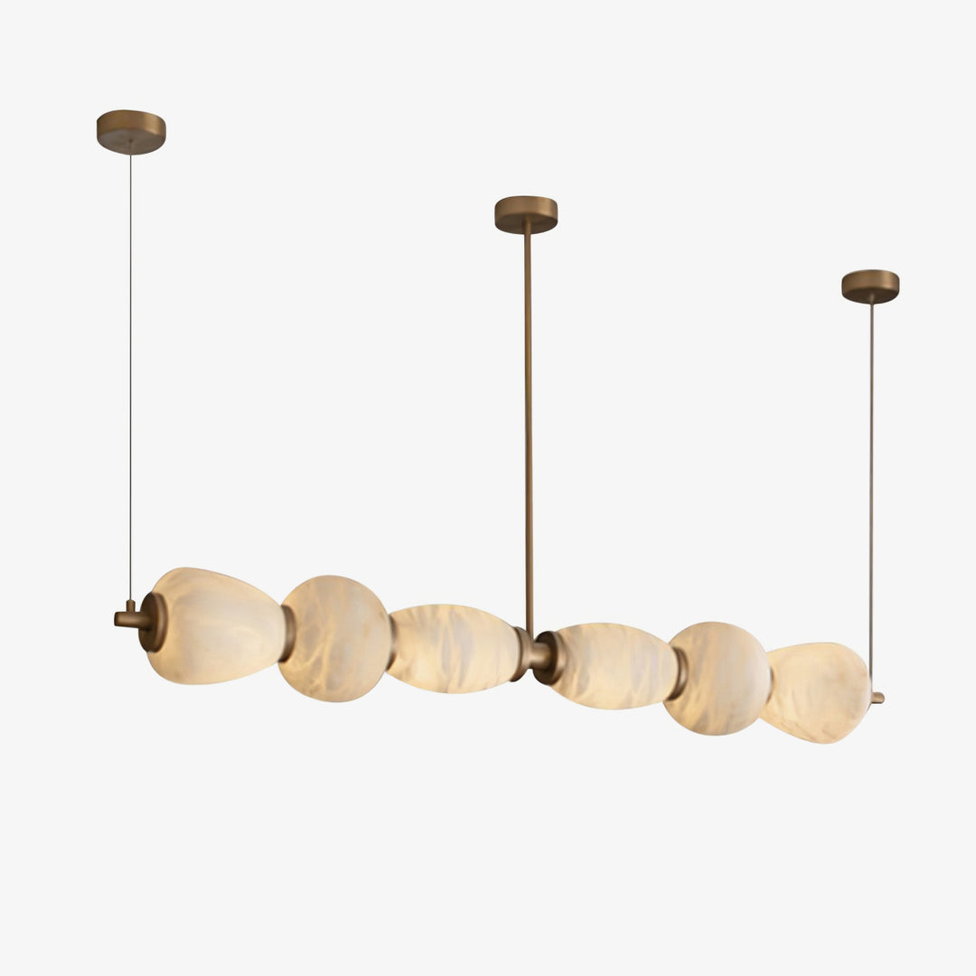 Alabaster Pebble Linear Chandelier - Vakkerlight