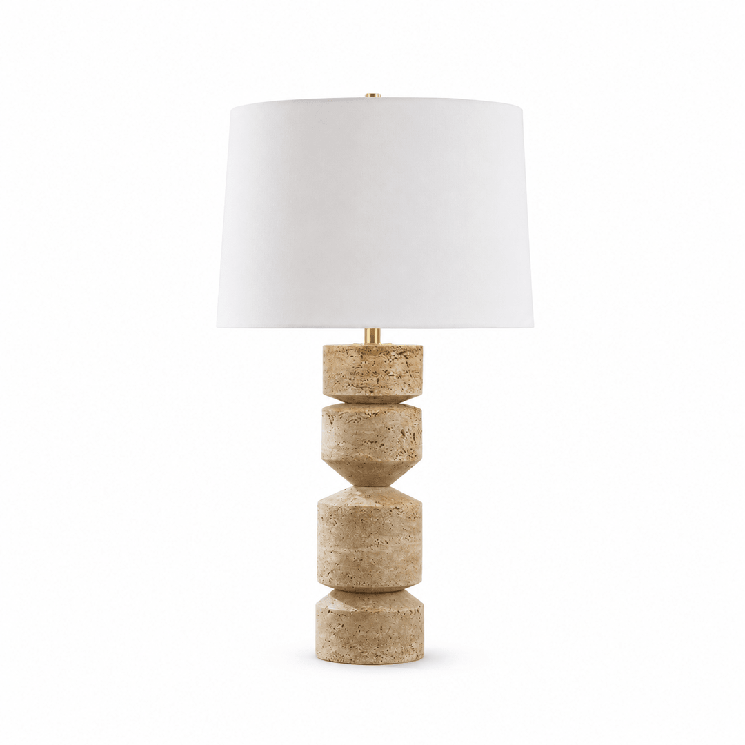 Geometric Travertine Table Lamp - Vakkerlight