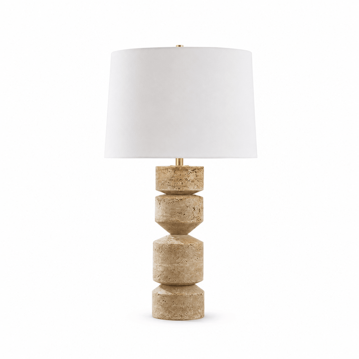 Geometric Travertine Table Lamp - Vakkerlight