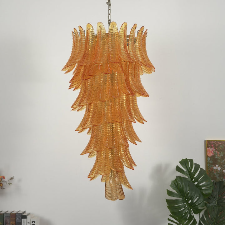 Amber Leaf Cascade Chandelier - Vakkerlight