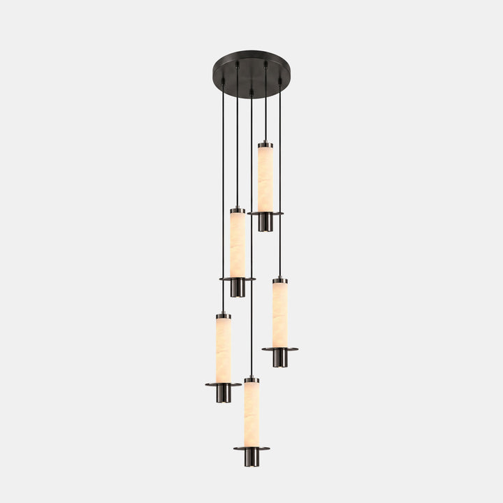 Cylindrical Plinth Alabaster Pendant Lamp - Vakkerlight