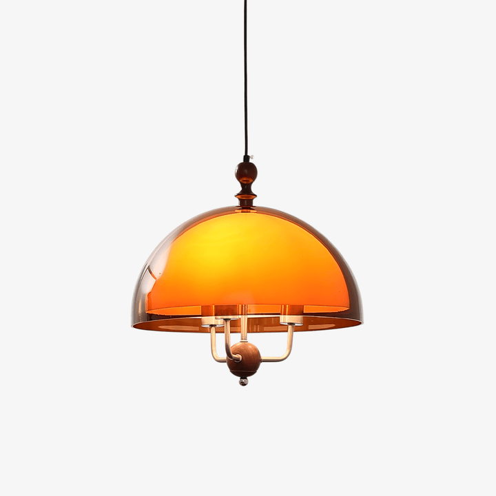 Amber Dome Shaped Pendant Light - Vakkerlight