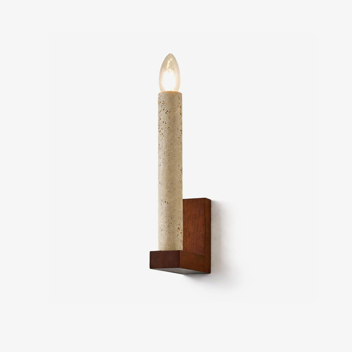 Tavian Travertine Candle Wall Lamp - Vakkerlight