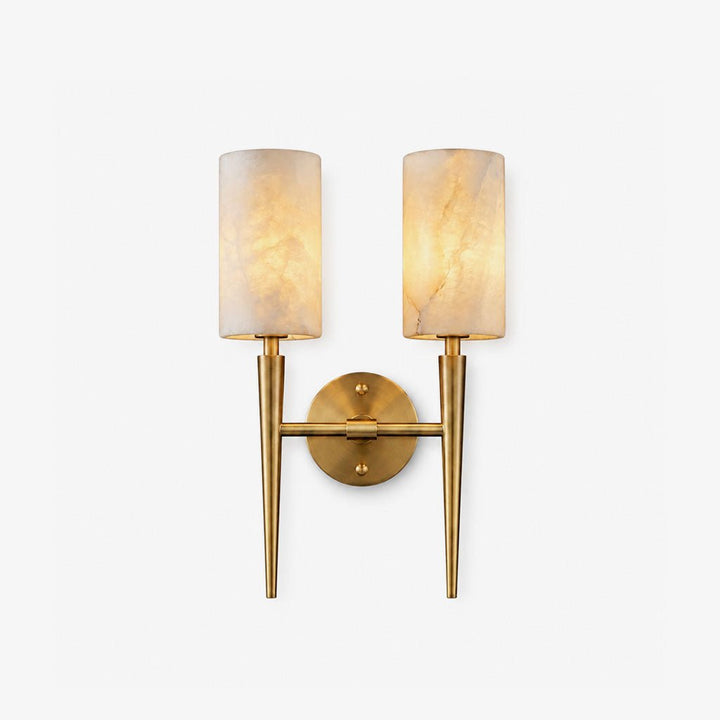 Spire Alabaster Twin Sconce - Vakkerlight